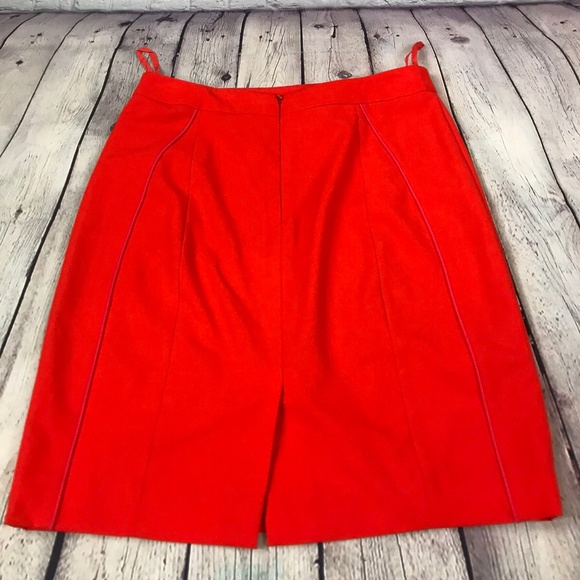 NWT Gianni Bini Bright Red Career Pencil Skirt - Picture 3 of 6